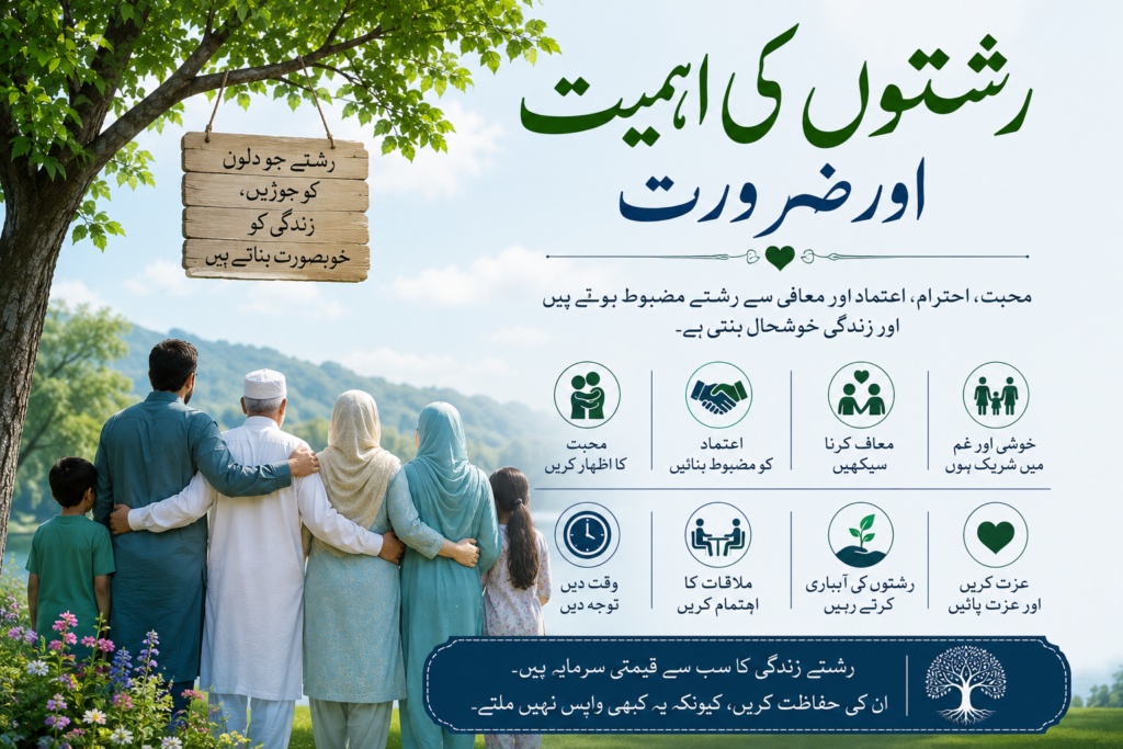 رشتوں کی اہمیت اور ضرورترشتوں کی اہمیت اور ضرورت